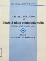 Tài liệu bồi dưỡng về quản lý hành chính nhà nước (Phần 1) / Học Viện Chính Trị