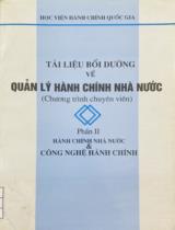 Tài liệu bồi dưỡng về quản lý hành chính nhà nước (Phần 2) / Học Viện Chính Trị