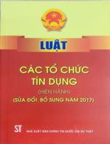 Luật các tổ chức tín dụng (hiện hành), (Sửa đổi, bổ sung năm 2017)