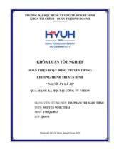 Hoàn thiện hoạt động truyền thông chương trình truyền hình "Người Ấy Là Ai" qua mạng xã hội tại công ty Vieon / Nguyễn Ngọc Thái, Người hướng dẫn Phạm Thị Ngọc Thảo