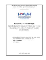 Một số giải pháp nhằm hoàn thiện hoạt động Marketing của công ty TNHH MTV Saigon co.op Phú Lâm / Nguyễn Thị Ái Vy, Người hướng dẫn Phạm Thị Ngọc Thảo