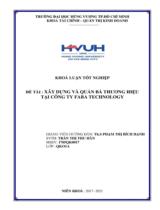 Xây dựng và quảng bá thương hiệu tại công ty FABA TECHNOLOGY / Trần Thi Thu Hân, Người hướng dẫn Phạm Thị Bích Hạnh