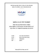 Một số giải pháp hoàn thiện hoạt động tuyển dụng nguồn nhân lực tại công ty TNHH Pungkook Sài Gòn II / Đặng Trần Bảo Ngọc, Người hướng dẫn Trần Thanh Huy