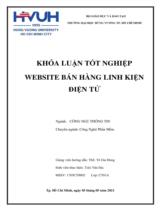 WEBSITE BÁN HÀNG LINH KIỆN ĐIỆN TỬ : Tiêu Văn Bác; Người hướng dẫn Tô Oai Hùng