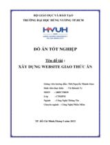 Xây dựng Website giao thức ăn / Vũ Khánh Vy, Người hướng dẫn Nguyễn Thành Giao