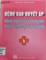 Bệnh cao huyết áp những điều nên và không nên trong sinh hoạt và ăn uống / Nam Việt, Khánh Linh