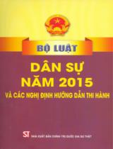 Bộ Luật Dân sự năm 2015 và các nghị định hướng dẫn thi hành