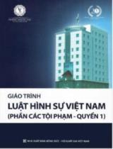 Giáo trình luật hình sự Việt Nam (Phần các tội phạm Quyển 1)