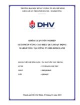 Giải pháp nâng cao hiệu quả hoạt động Marketing tại công ty Bất động sản Roseland / Vũ Phạm Anh Thư; Người hướng dẫn TS. Nguyễn Tấn Trung