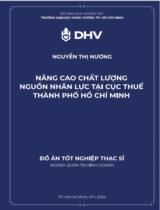 Nâng cao chất lượng nguồn nhân lực tại cục thuế Thành phố Hồ Chí Minh / Nguyễn Thị Nương; Người hướng dẫn Bùi Hoàng Ngọc