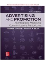 Advertising and Promotion : An integrated marketing communications perspective / George E. Belch, Michael A. Belch